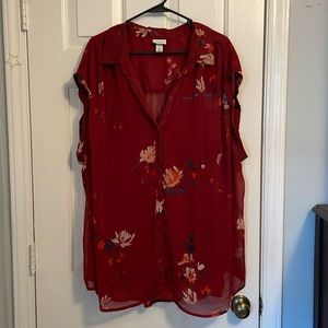 Ava & Viv Floral Button Down
